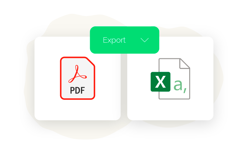 Download your results in pdf or csv